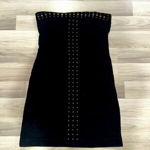 Highway fears Black studded strapless dress Sz L